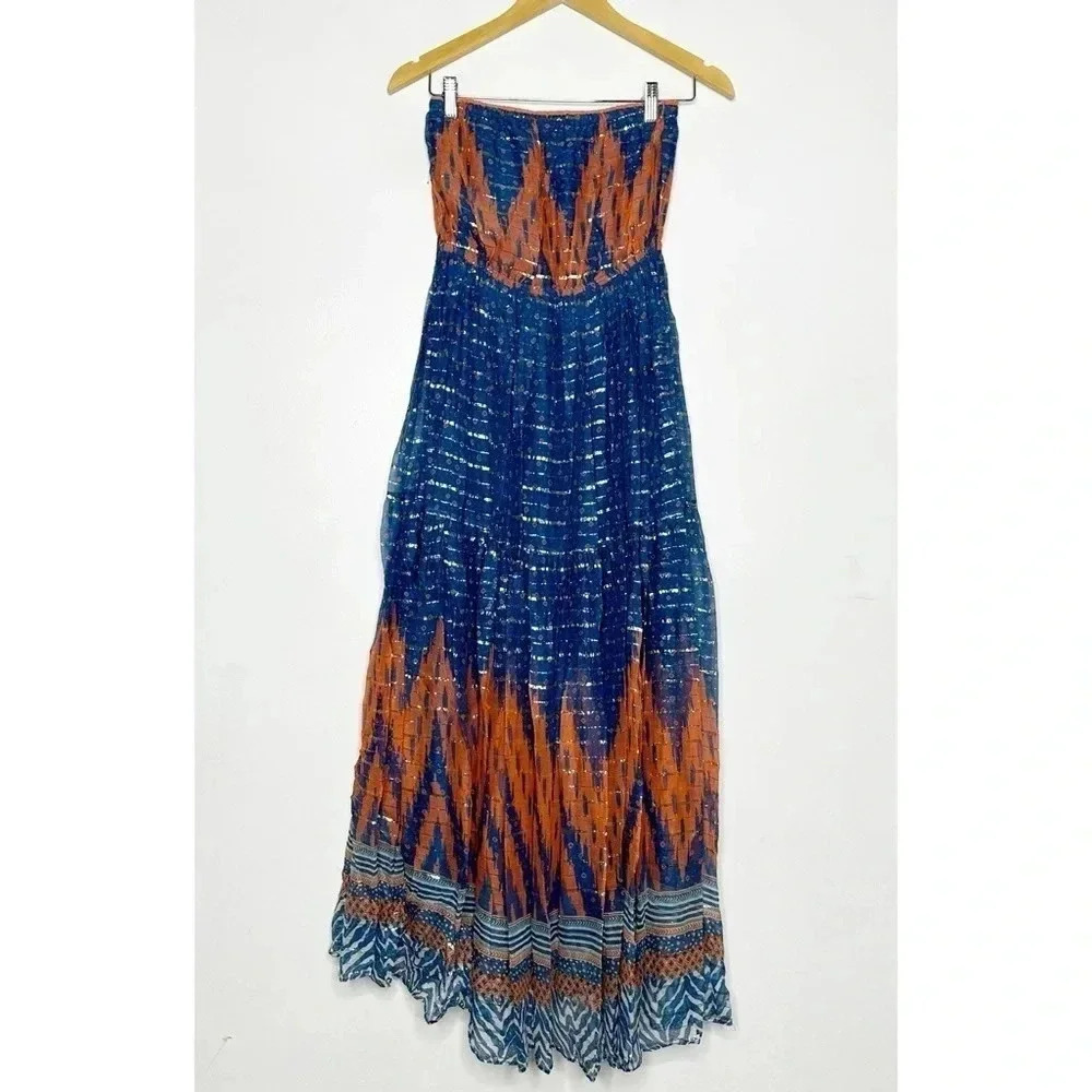 VERB By Pallavi Singhee Anthropologie Nora Sleeveless Maxi Dress Size 0 - Picture 2 of 7